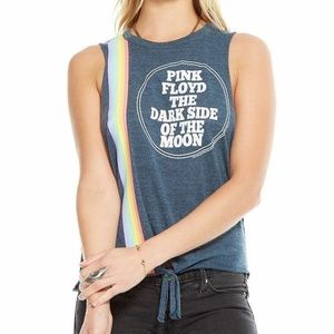 CHASER Pink Floyd Tie Front Tank The Dark Side M